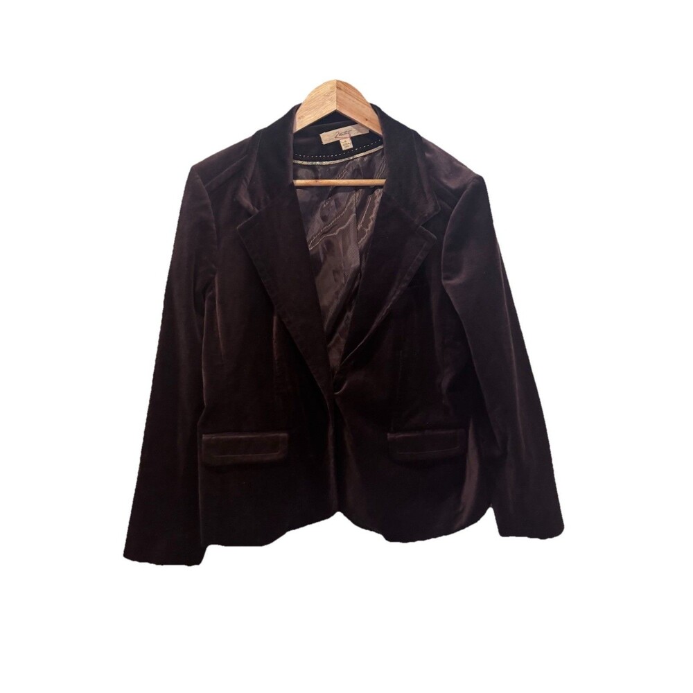 Niotto Jacket Women's L Brown Velvet Jacket Sz 14